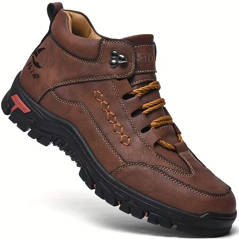 Bota casual de caña media con diseño ergonómico y suela antideslizante efecto cuero